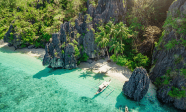 El Nido Palawan island hopping tour boat Philippines