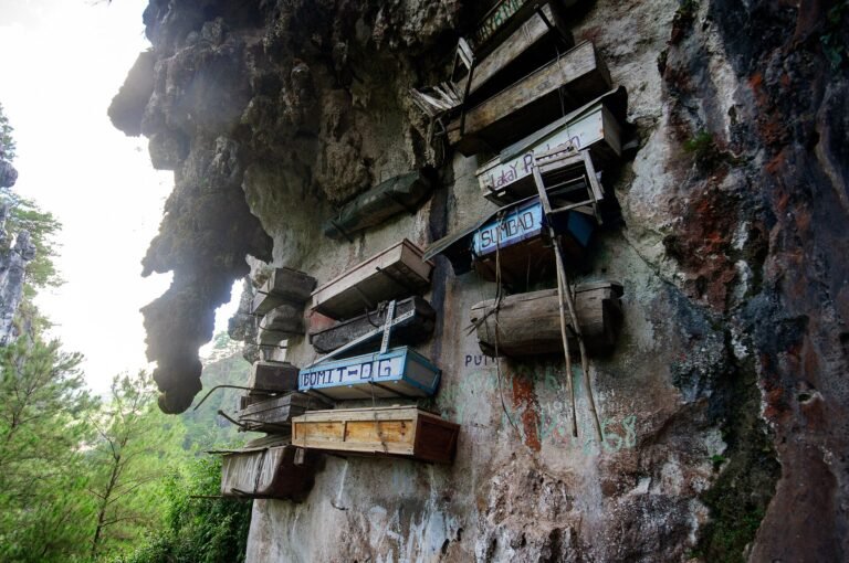 Hanging Coffins of Sagada in Echo Valley, Mountain Province